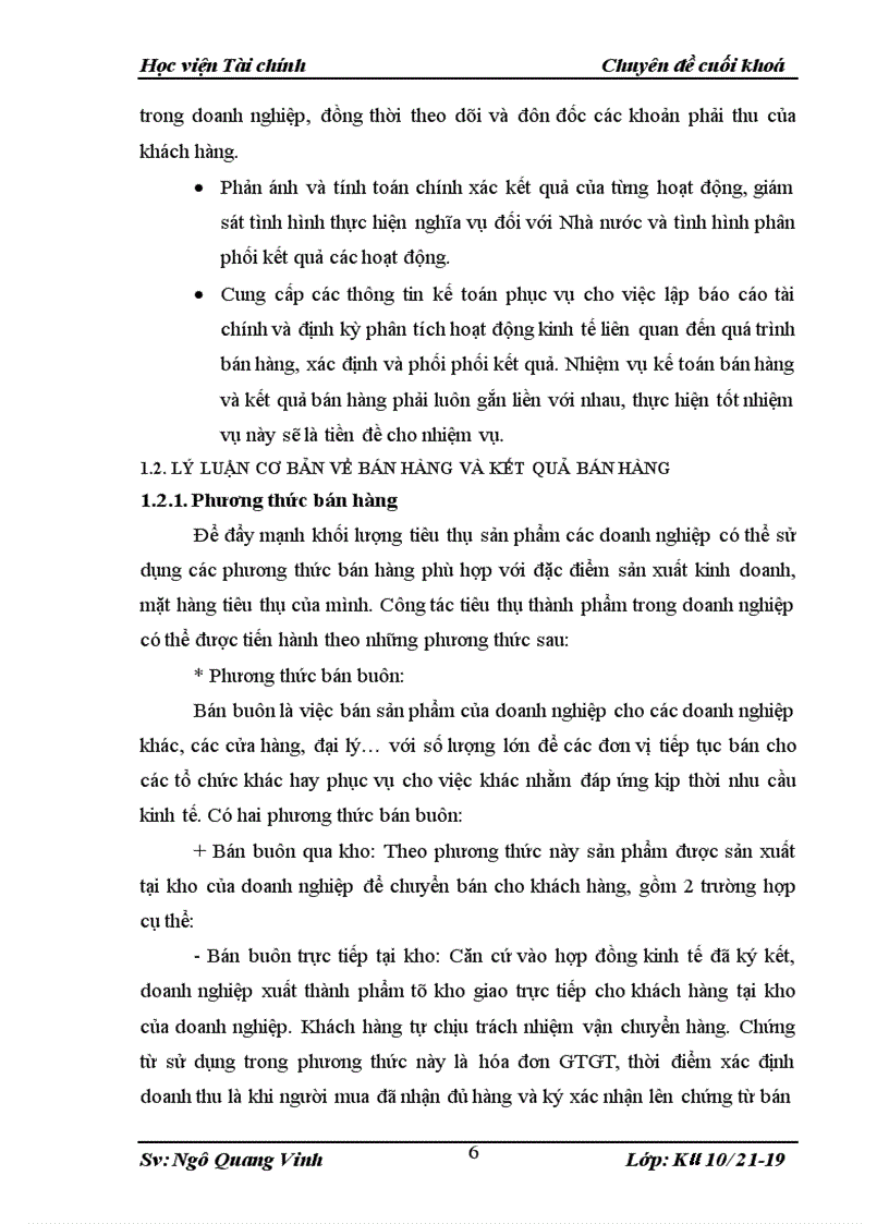 image for page Kế toán bán hàng và xác định kết quả bán hàng ở Công ty cổ phần vải sợi may mặc Miền Bắc