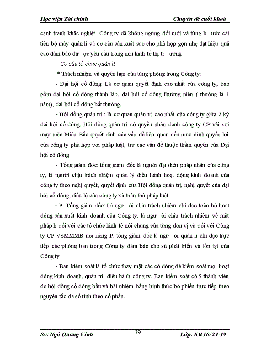image for page Kế toán bán hàng và xác định kết quả bán hàng ở Công ty cổ phần vải sợi may mặc Miền Bắc
