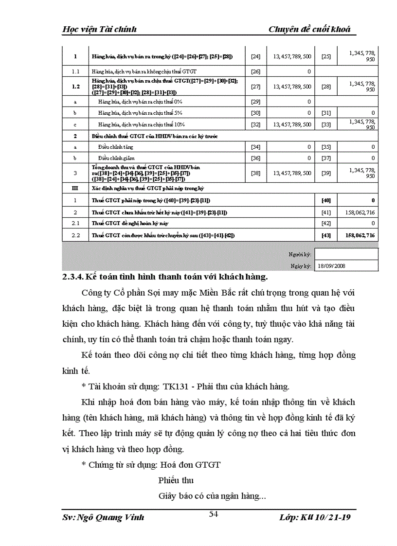 image for page Kế toán bán hàng và xác định kết quả bán hàng ở Công ty cổ phần vải sợi may mặc Miền Bắc