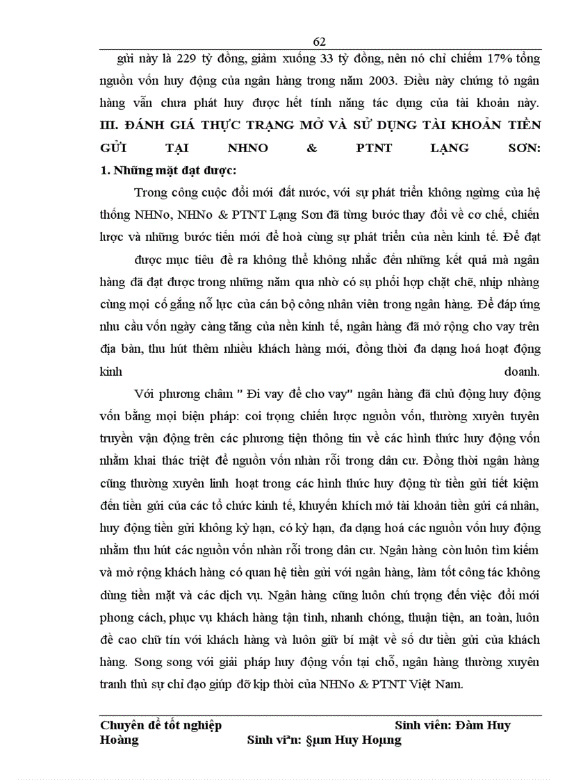 image for page Giải pháp mở và sử dụng tài khoản tiền gửi nhằm tăng cường huy động vốn tại Ngân hàng Nông nghiệp và Phát triển Nông thôn Lạng Sơn