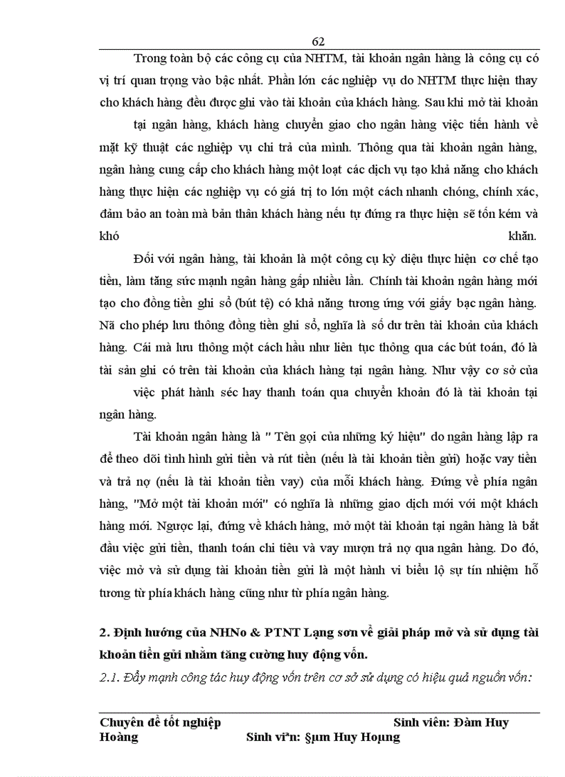 image for page Giải pháp mở và sử dụng tài khoản tiền gửi nhằm tăng cường huy động vốn tại Ngân hàng Nông nghiệp và Phát triển Nông thôn Lạng Sơn