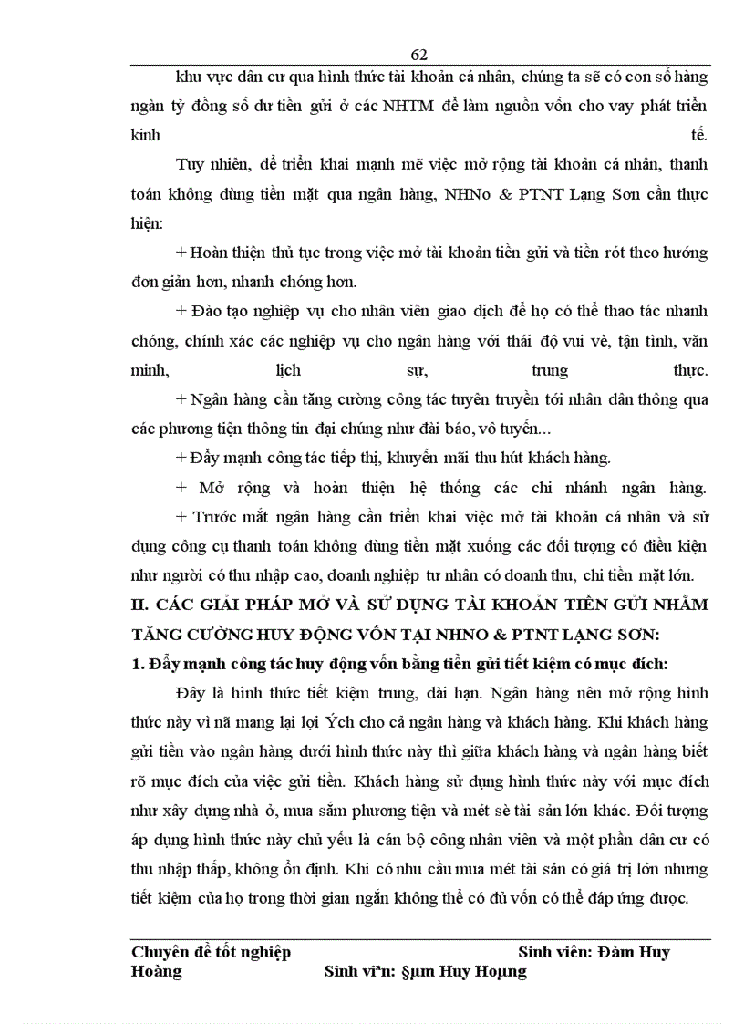 image for page Giải pháp mở và sử dụng tài khoản tiền gửi nhằm tăng cường huy động vốn tại Ngân hàng Nông nghiệp và Phát triển Nông thôn Lạng Sơn
