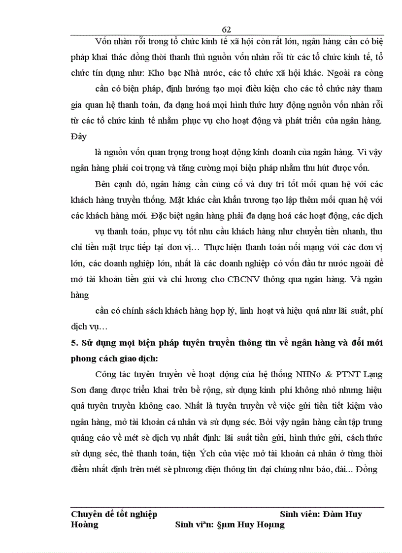 image for page Giải pháp mở và sử dụng tài khoản tiền gửi nhằm tăng cường huy động vốn tại Ngân hàng Nông nghiệp và Phát triển Nông thôn Lạng Sơn