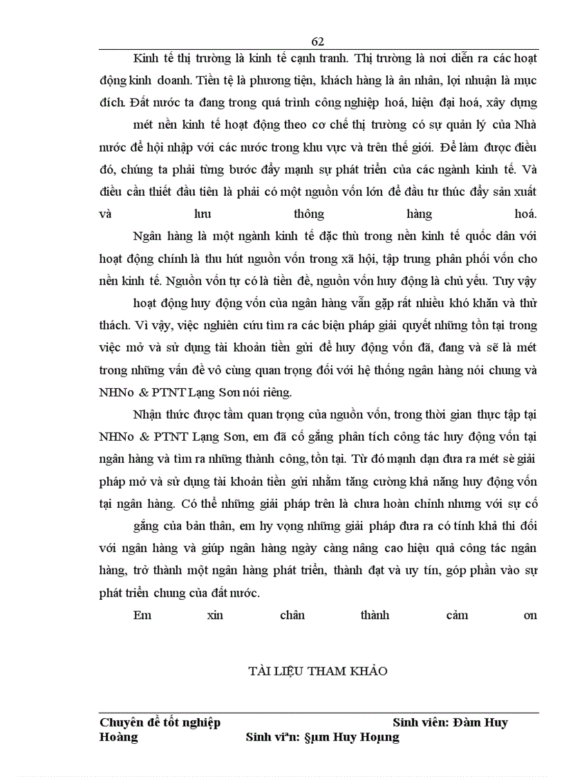 image for page Giải pháp mở và sử dụng tài khoản tiền gửi nhằm tăng cường huy động vốn tại Ngân hàng Nông nghiệp và Phát triển Nông thôn Lạng Sơn