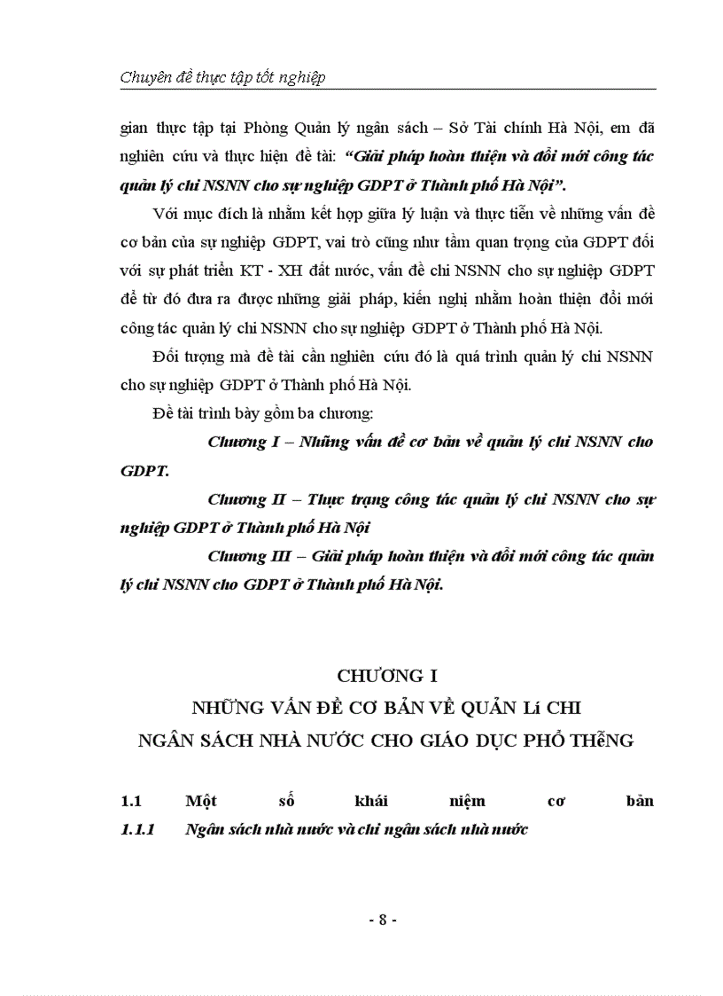 image for page Giải pháp hoàn thiện và đổi mới công tác quản lý chi ngân sách nhà nước cho giáo dục phổ thông ở thành phố hà nội