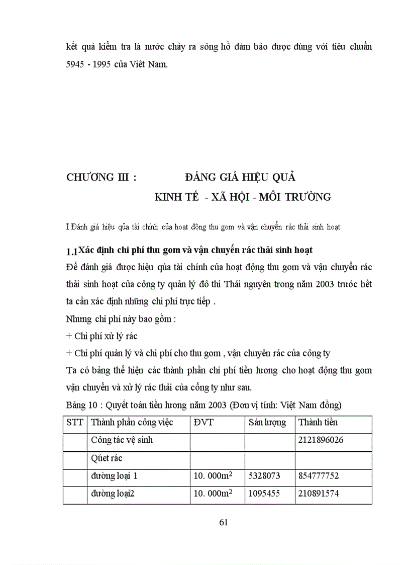 image for page Đánh giá hiệu quả Kinh tế–xã hội–môi trường trong quá trình thu gom, vận chuyển và xử lý rác thải của Công ty Quản lý đô thị Thái Nguyên