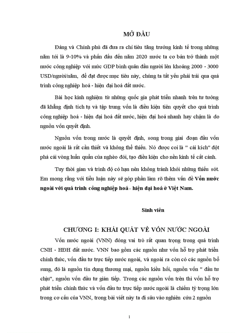image for page Vốn nước ngoài với quá trình công nghiệp hoá - hiện đại hoá ở Việt Nam.