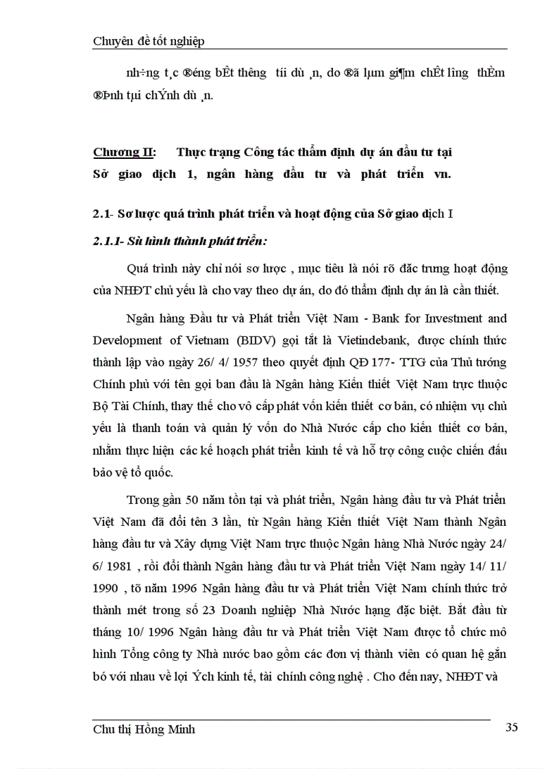 image for page Giải pháp nâng cao chất lượng thẩm định tài chính dự án tại Sở giao dịch I, Ngân hàng đầu tư và phát triển Việt Nam