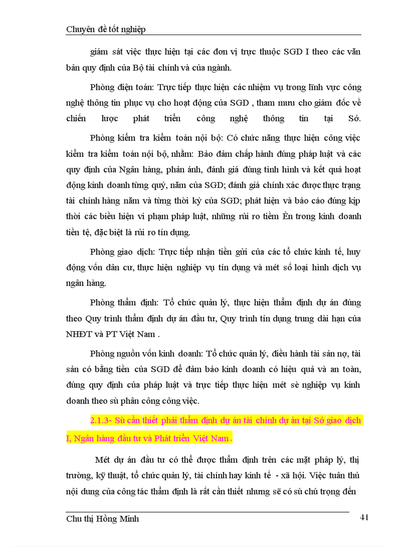 image for page Giải pháp nâng cao chất lượng thẩm định tài chính dự án tại Sở giao dịch I, Ngân hàng đầu tư và phát triển Việt Nam