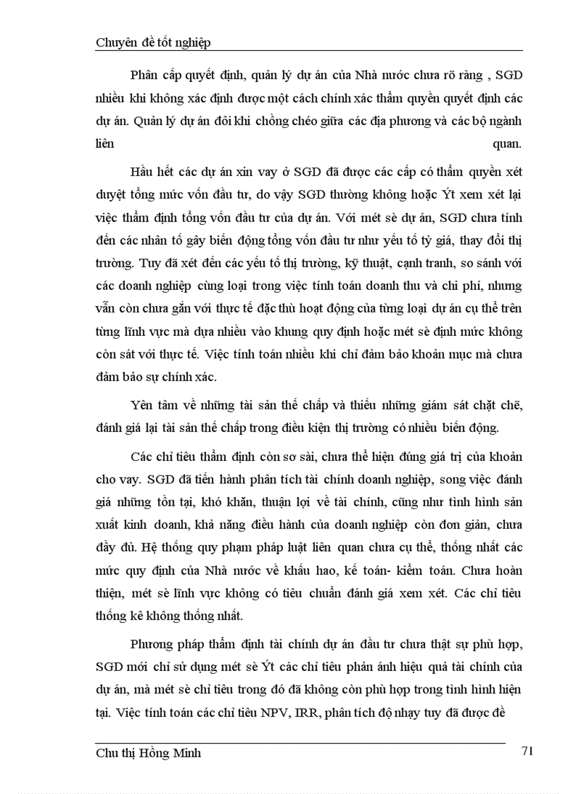 image for page Giải pháp nâng cao chất lượng thẩm định tài chính dự án tại Sở giao dịch I, Ngân hàng đầu tư và phát triển Việt Nam
