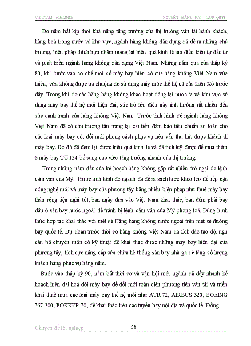 image for page Một số biện pháp nhằm duy trì và mở rộng thị trường vận chuyển hành khách của hàng không quốc gia Việt Nam
