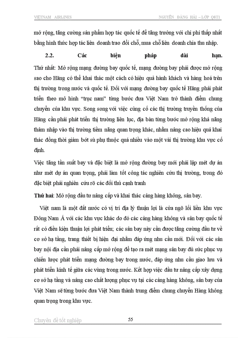 image for page Một số biện pháp nhằm duy trì và mở rộng thị trường vận chuyển hành khách của hàng không quốc gia Việt Nam