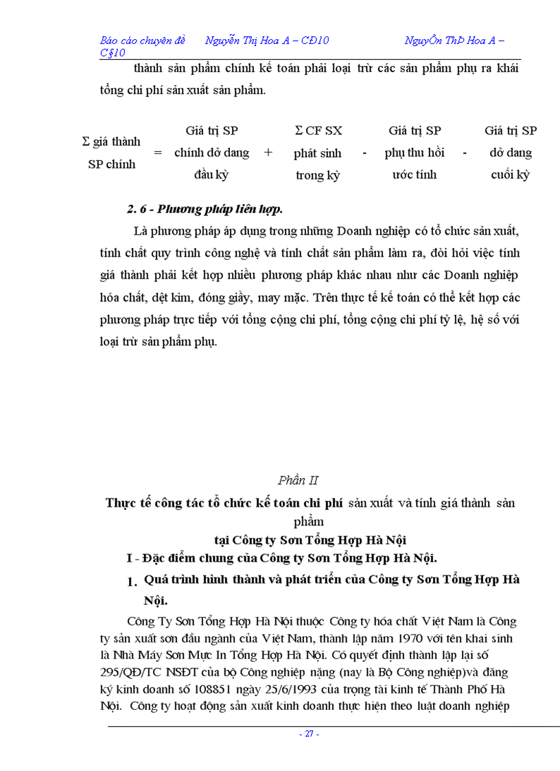image for page Công tác tổ chức kế toán chi phí sản xuất và tính giá thành sản phẩm tại Công ty Sơn Tổng Hợp Hà Nội