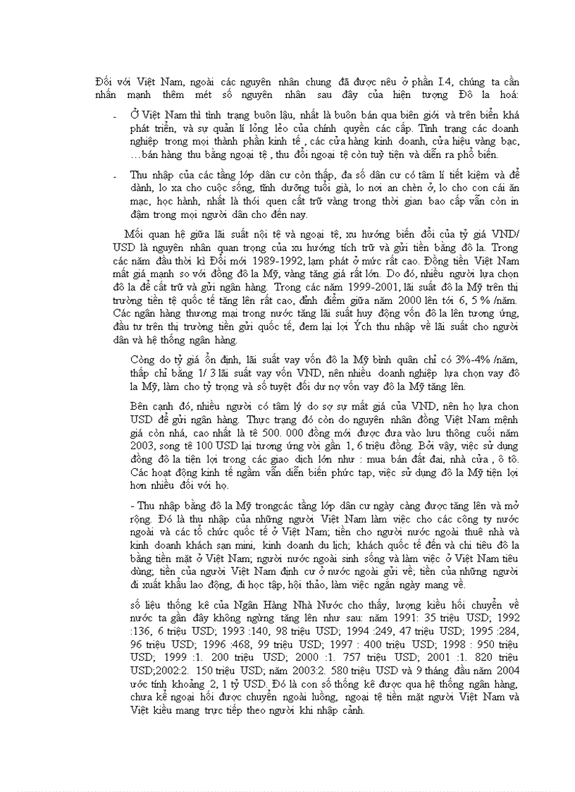 image for page Nguyên nhân và giải pháp cho thực trạng đô la hoá ở Việt Nam