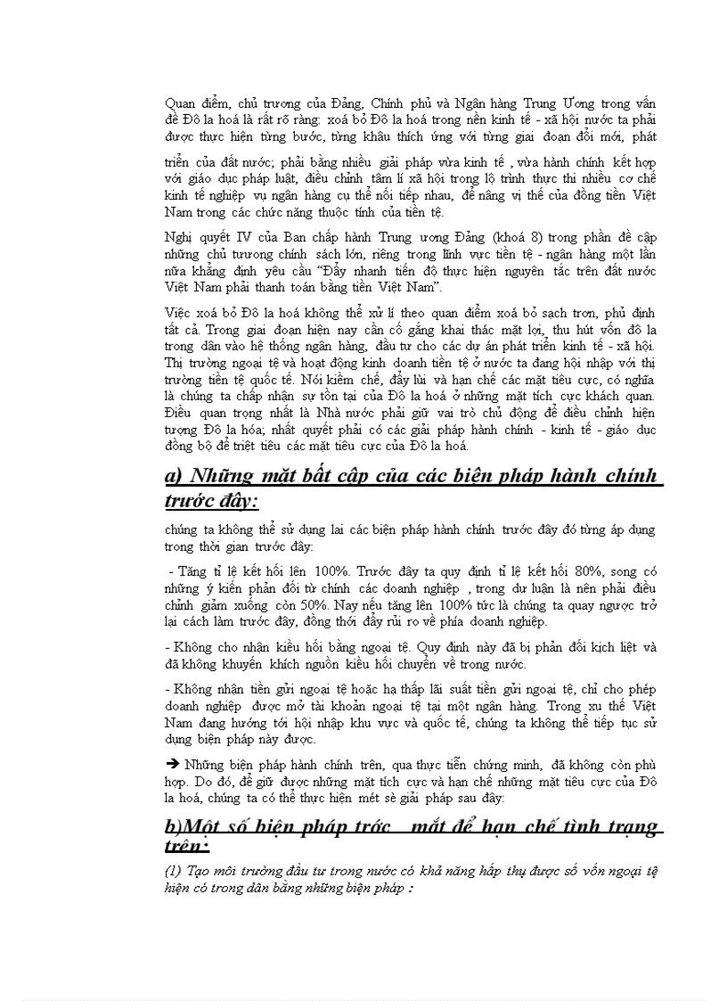 image for page Nguyên nhân và giải pháp cho thực trạng đô la hoá ở Việt Nam