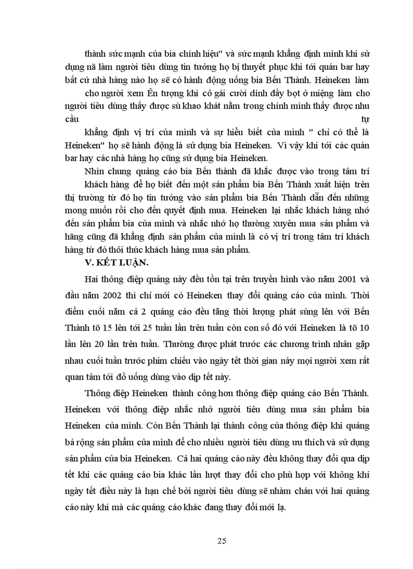 image for page Phân tích và so sánh hai quảng cáo Bia Heineken và Bến Thành.