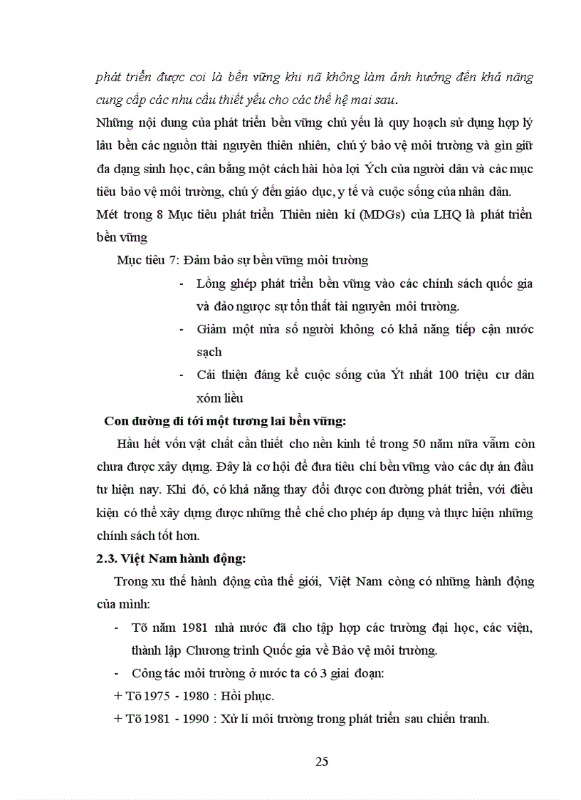 image for page Vấn đề bảo vệ môi trường hiện nay ở Việt Nam