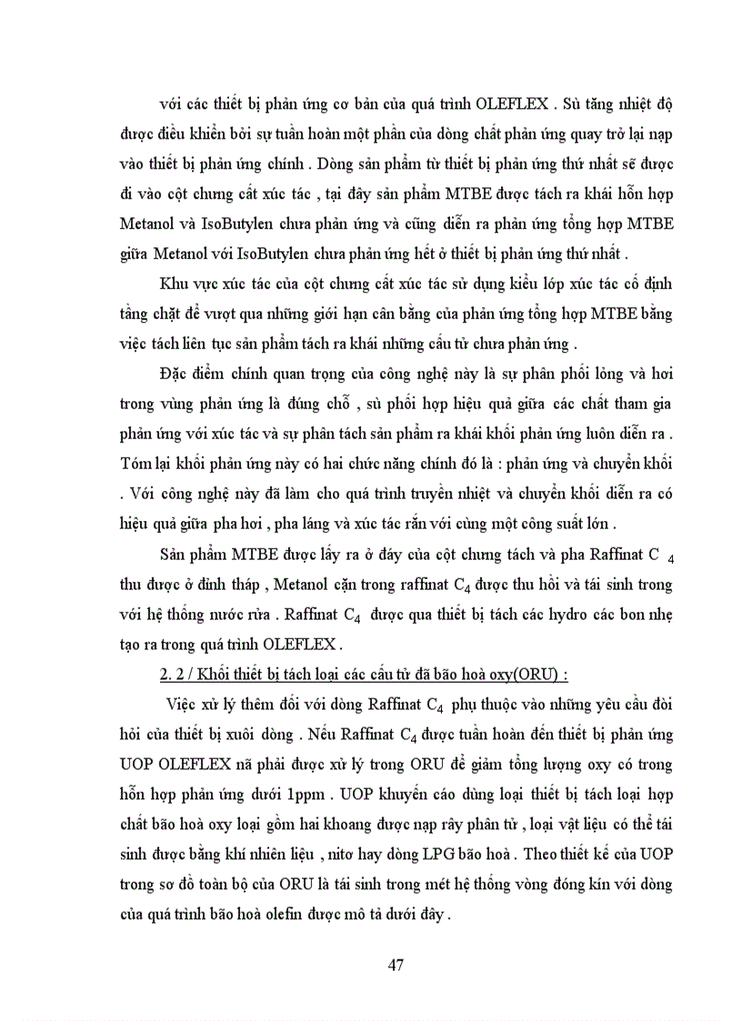 image for page Tính toán thiết kế dây chuyền công nghệ sản xuất MTBE