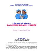 Câu hỏi và bài tập : tài chính doanh nghiệp