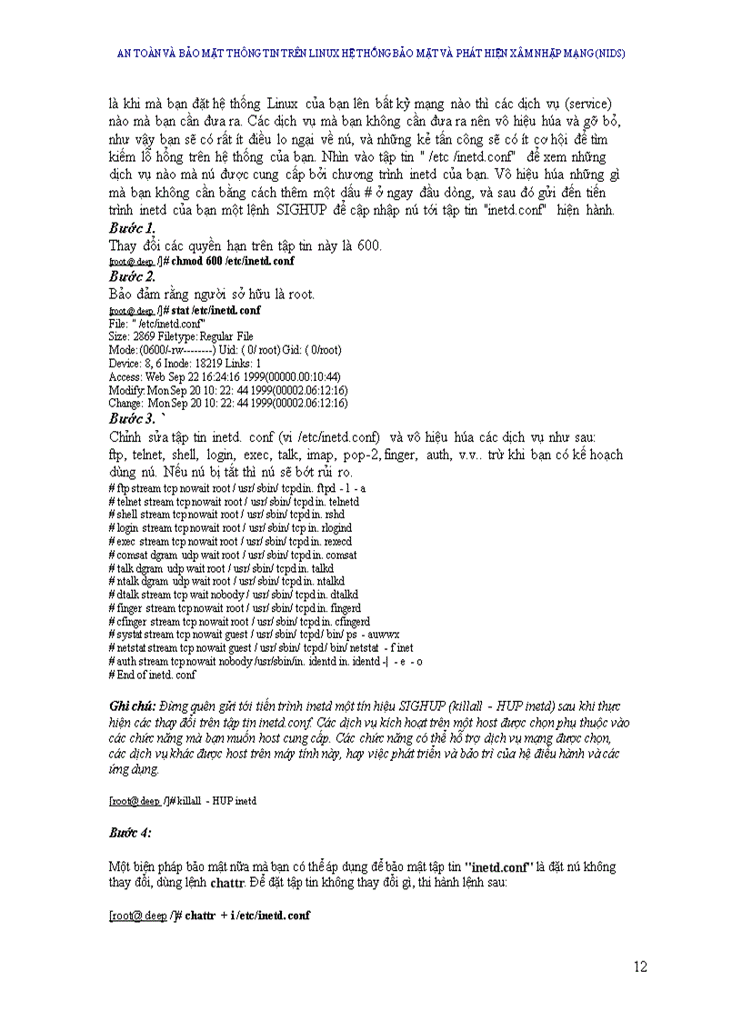 image for page An toàn và bảo mật thông tin trên linux Hệ thống bảo mật và phát hiện xâm nhập mạng (Nids)