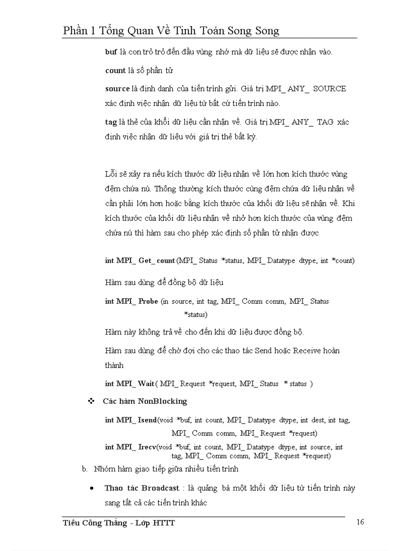 image for page Phần Tổng Quan Về Tinh Toán Song Song