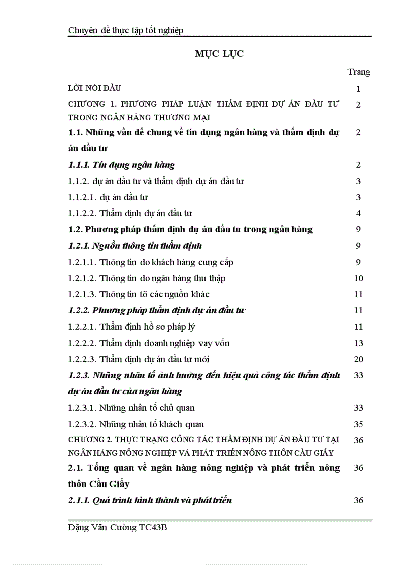 image for page Giải pháp nâng cao hiệu quả công tác thẩm định dự án đầu tư tại Ngân hàng nông nghiệp và phát triển nông thôn Cầu Giấy