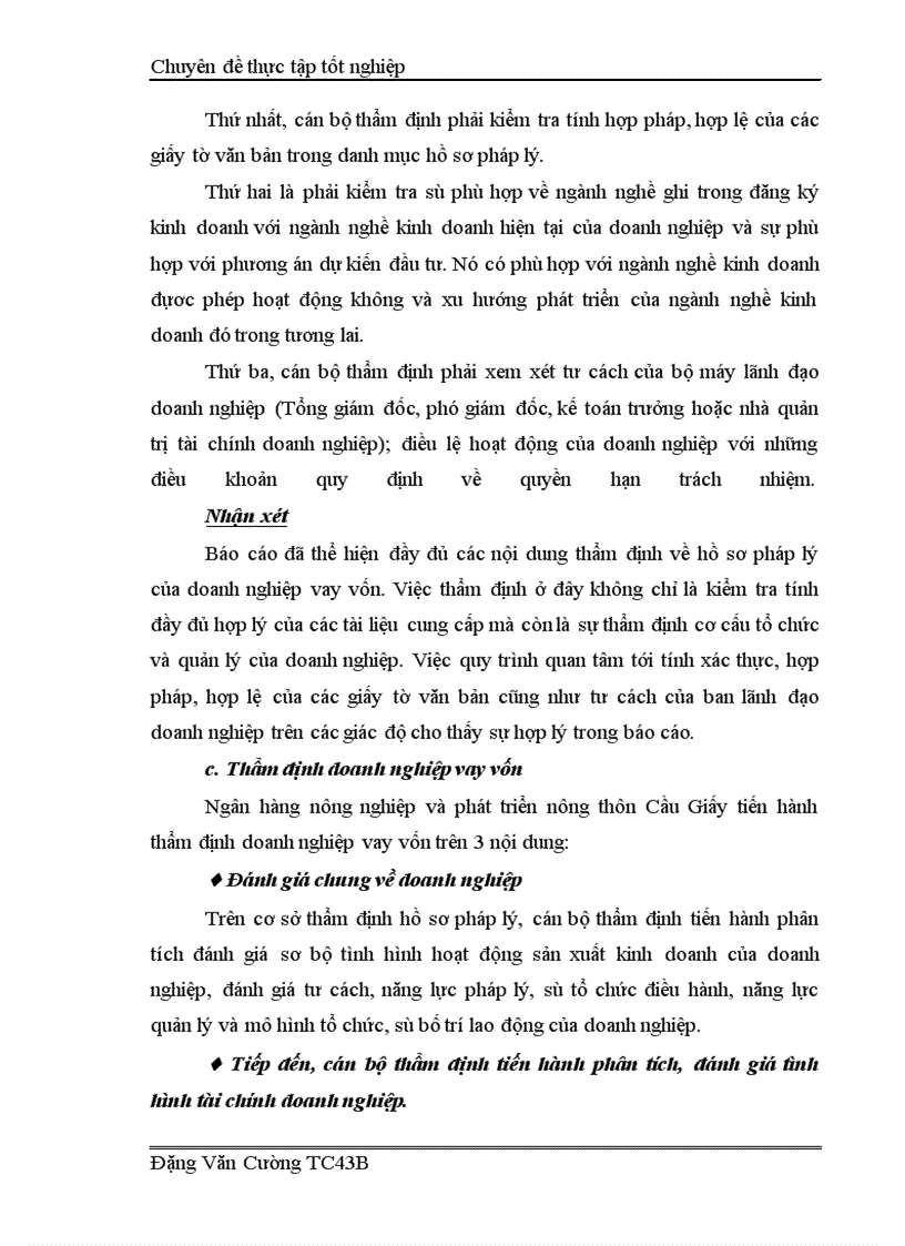 image for page Giải pháp nâng cao hiệu quả công tác thẩm định dự án đầu tư tại Ngân hàng nông nghiệp và phát triển nông thôn Cầu Giấy