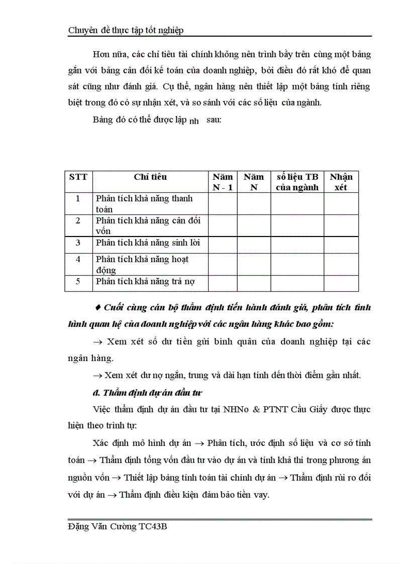 image for page Giải pháp nâng cao hiệu quả công tác thẩm định dự án đầu tư tại Ngân hàng nông nghiệp và phát triển nông thôn Cầu Giấy