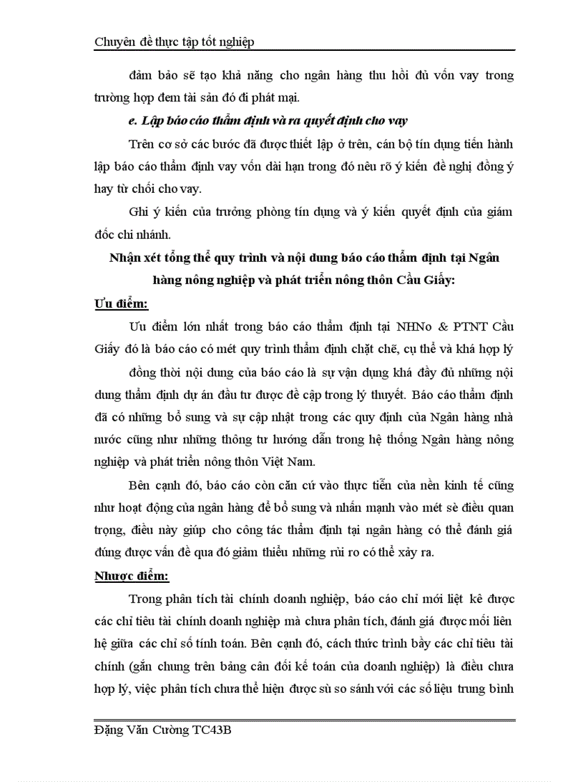 image for page Giải pháp nâng cao hiệu quả công tác thẩm định dự án đầu tư tại Ngân hàng nông nghiệp và phát triển nông thôn Cầu Giấy