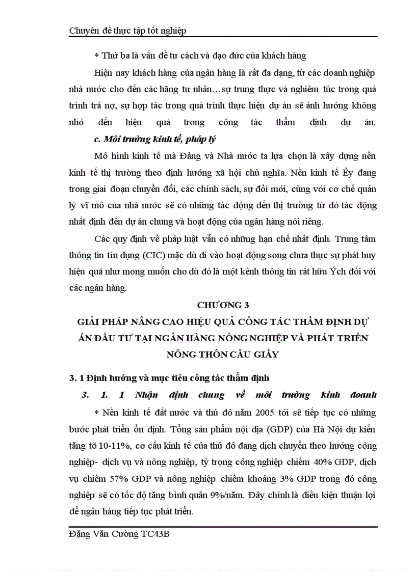 image for page Giải pháp nâng cao hiệu quả công tác thẩm định dự án đầu tư tại Ngân hàng nông nghiệp và phát triển nông thôn Cầu Giấy