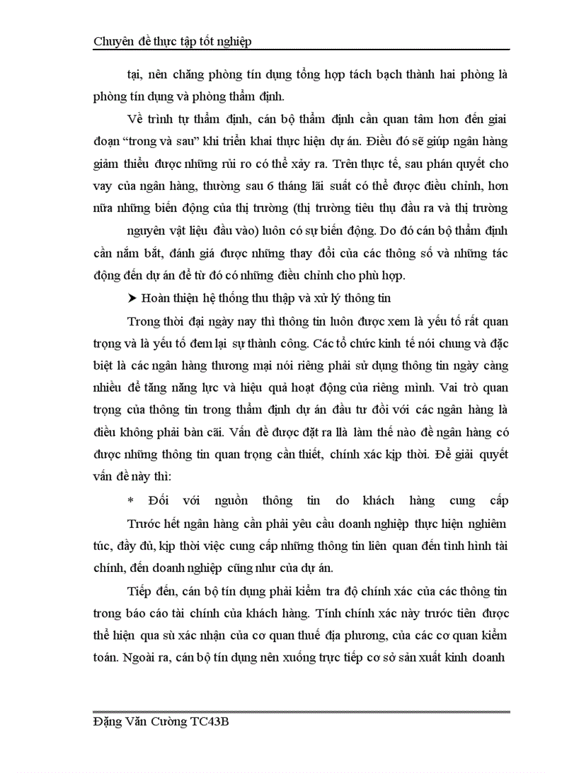 image for page Giải pháp nâng cao hiệu quả công tác thẩm định dự án đầu tư tại Ngân hàng nông nghiệp và phát triển nông thôn Cầu Giấy