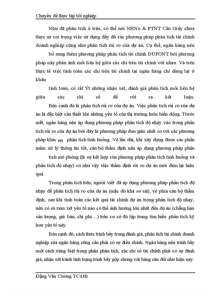 image for page Giải pháp nâng cao hiệu quả công tác thẩm định dự án đầu tư tại Ngân hàng nông nghiệp và phát triển nông thôn Cầu Giấy