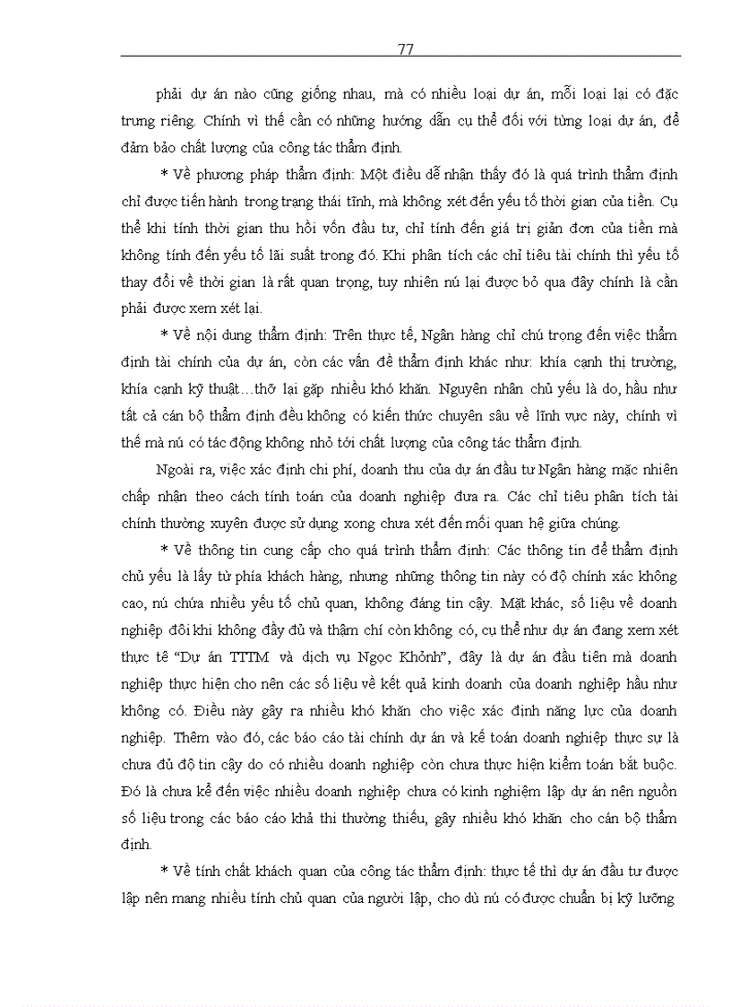image for page Thực trạng và giải pháp nâng cao chất lượng công tác thẩm định dự án đầu tư tại Ngân hàng Đầu tư và Phát triển chi nhánh Đông Đô