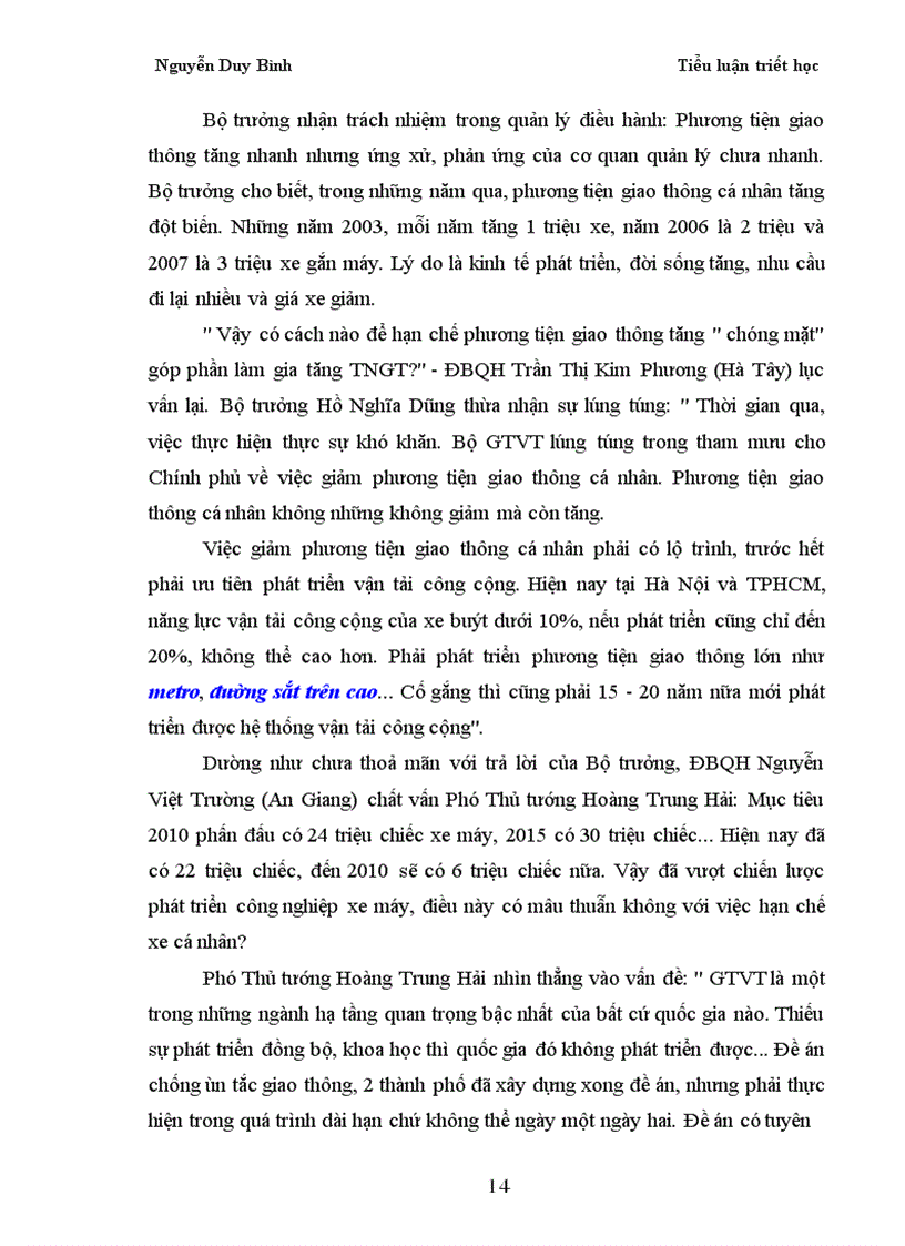 image for page Quan điểm toàn diện với việc tìm hiểu giao thông đô thị ở nước ta hiện nay.