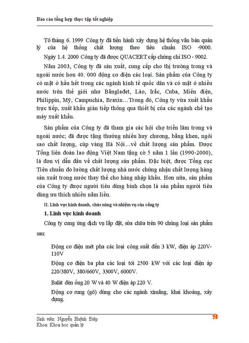 image for page Lĩnh vực kinh doanh, chức năng và nhiệm vụ của công ty