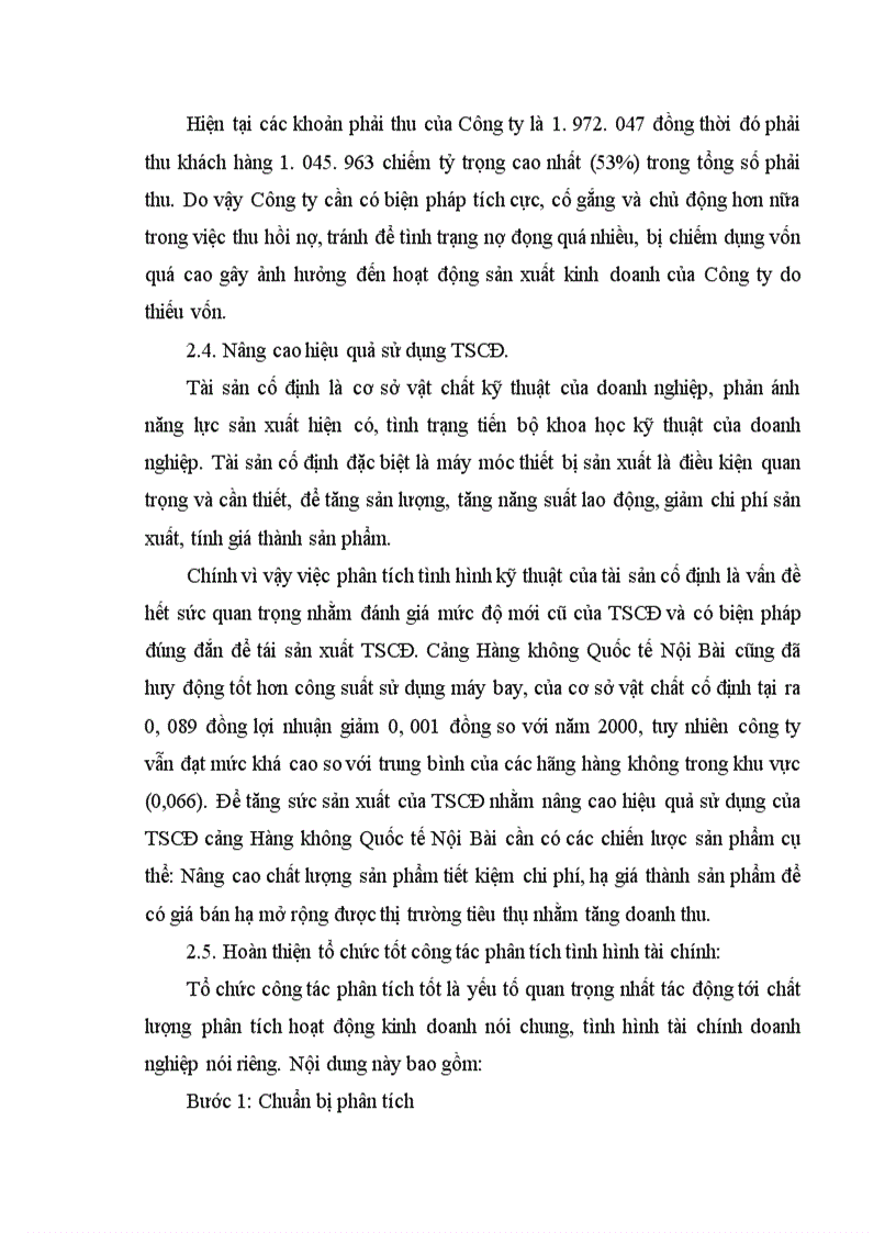 image for page Phân tích tình hình tài chính và một số biện pháp nâng cao hiệu quả kinh doanh tại cảng Hàng không Quốc tế Nội Bài
