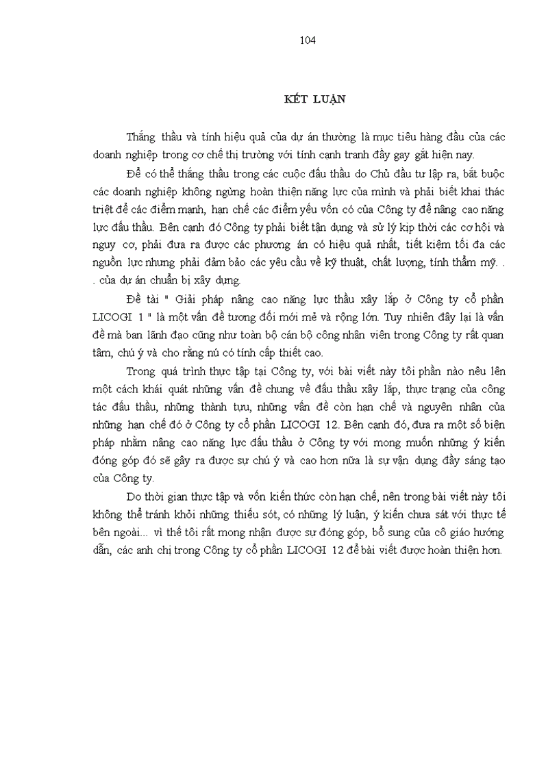 image for page Giải pháp nâng cao năng lực đấu thầu xây lắp của công ty cổ phần LICOGI 12