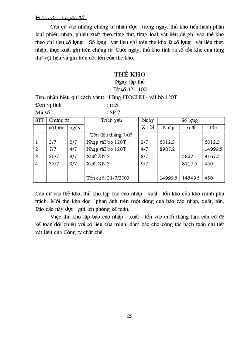image for page Tổ chức công tác kế toán vật liệu.