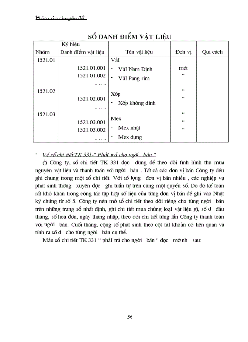 image for page Tổ chức công tác kế toán vật liệu.