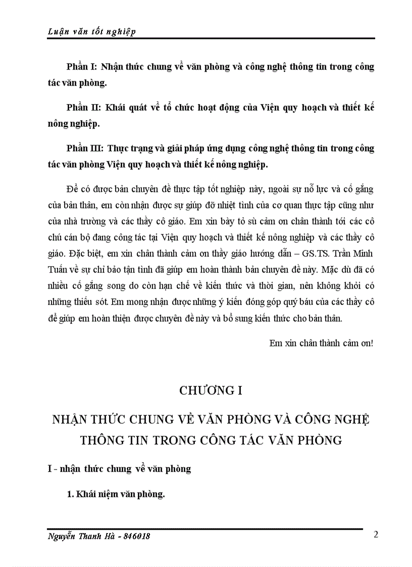 image for page Ứng dụng công nghệ thông tin trong công tác văn phòng của Viện quy hoạch và thiết kế nông nghiệp