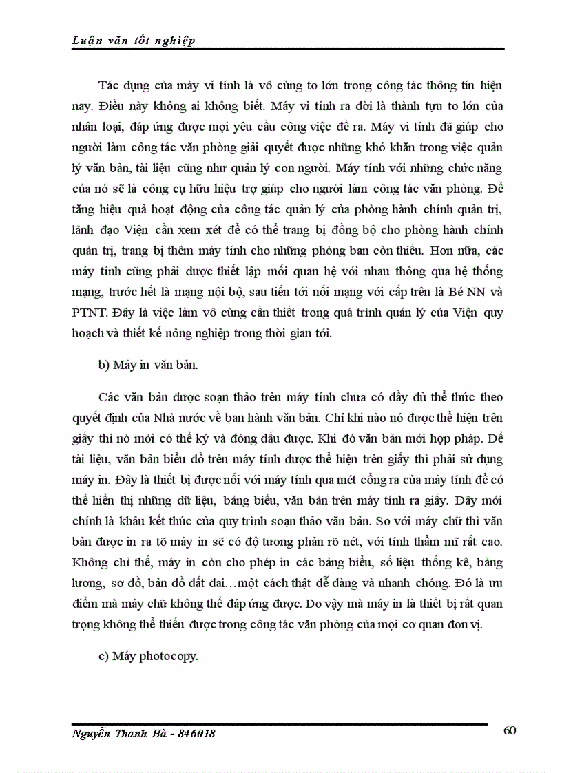 image for page Ứng dụng công nghệ thông tin trong công tác văn phòng của Viện quy hoạch và thiết kế nông nghiệp
