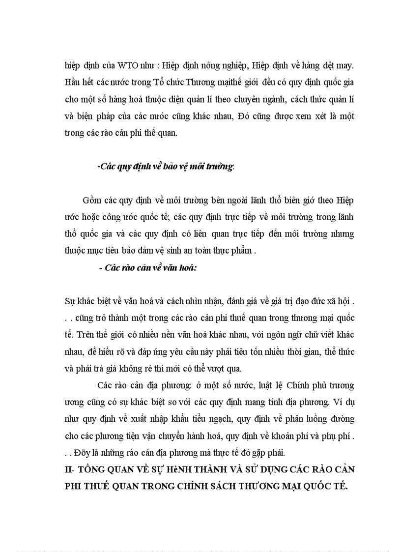 image for page Lí luận vế rào cản phi thuế quan trong chính sách thương mại quốc tế