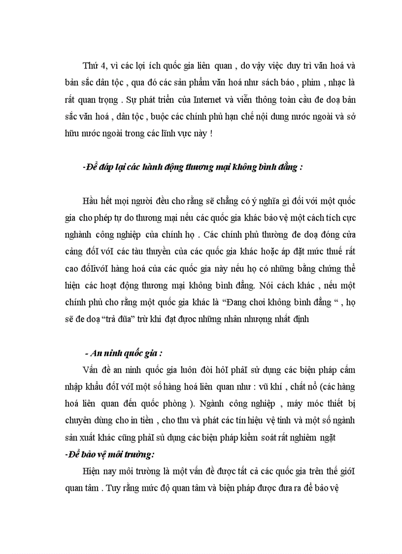 image for page Lí luận vế rào cản phi thuế quan trong chính sách thương mại quốc tế