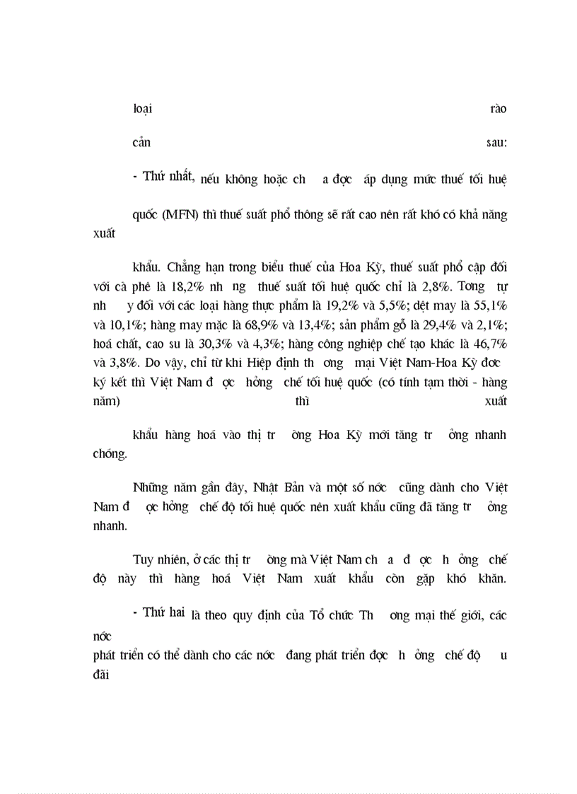 image for page Lí luận vế rào cản phi thuế quan trong chính sách thương mại quốc tế