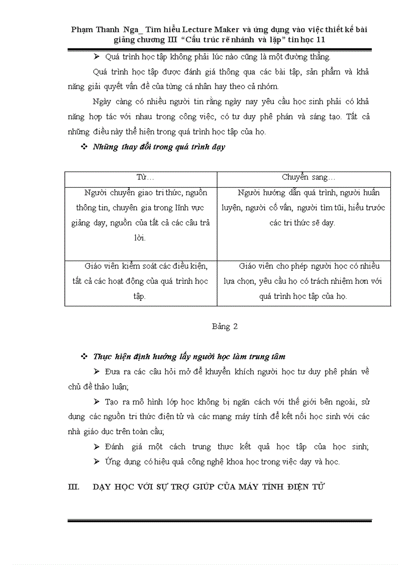 image for page Tìm hiểu lecture maker và ứng dụng vào việc thiết kế bài giảng chương iii “cấu trúc rẽ nhánh và lặp” tin học 11 trường thpt