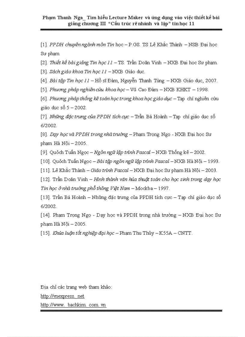 image for page Tìm hiểu lecture maker và ứng dụng vào việc thiết kế bài giảng chương iii “cấu trúc rẽ nhánh và lặp” tin học 11 trường thpt