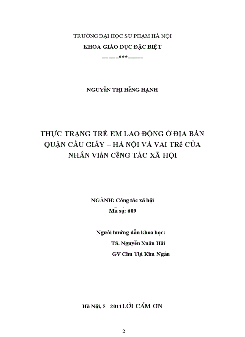 image for page Thực trạng lao động trẻ em ở địa bàn phường nghĩa tân - quận cầu giấy – hà nội