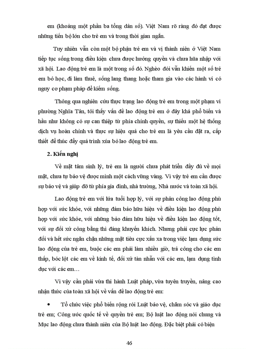 image for page Thực trạng lao động trẻ em ở địa bàn phường nghĩa tân - quận cầu giấy – hà nội