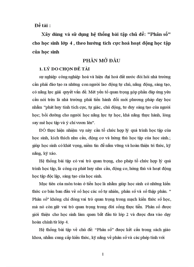 image for page Xây dựng và sử dụng hệ thống bài tập chủ đề: Phân sốcho học sinh lớp 4 , theo hướng tích cực hoá hoạt động học tập của học sinh