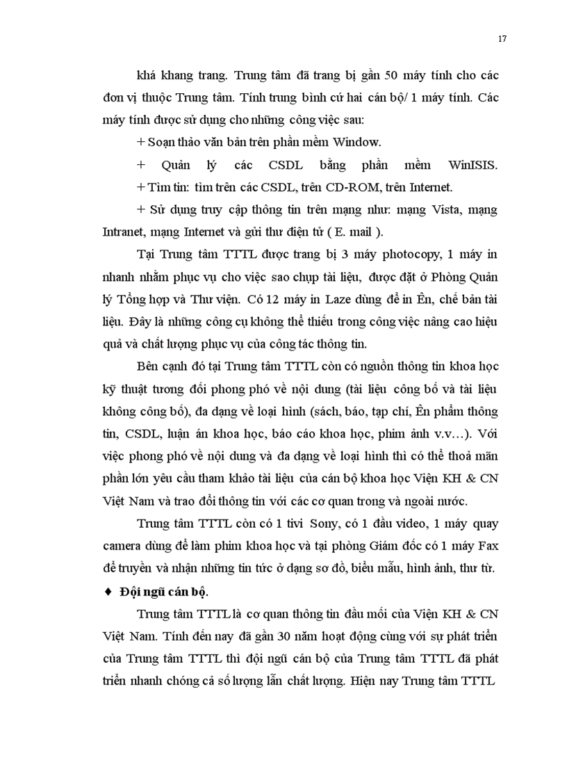 image for page Tìm hiểu việc khai thác và ứng dụng nguồn lực thông tin hiện có trong công tác nghiên cứu và triển khai tại Trung tâm Thông tin Tư liệu thuộc Viện Khoa học và Công nghệ Việt Nam